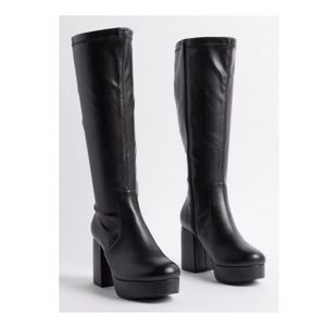 Knee High Platform Boots WIDE WIDTH